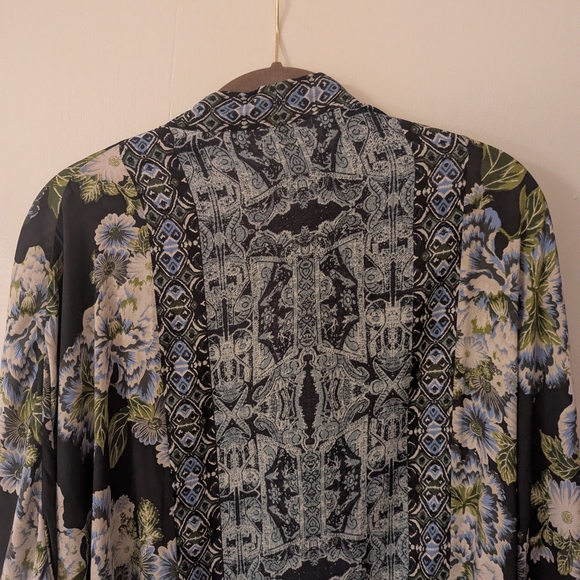Free People Floral Cinch Waist Kimono M/L - Picture 10 of 11